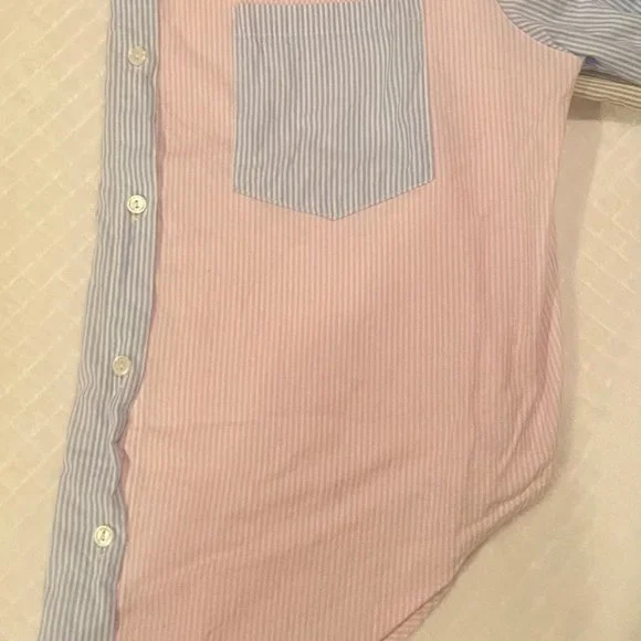 Multi-color Color Block Button down - Picture 4 of 9